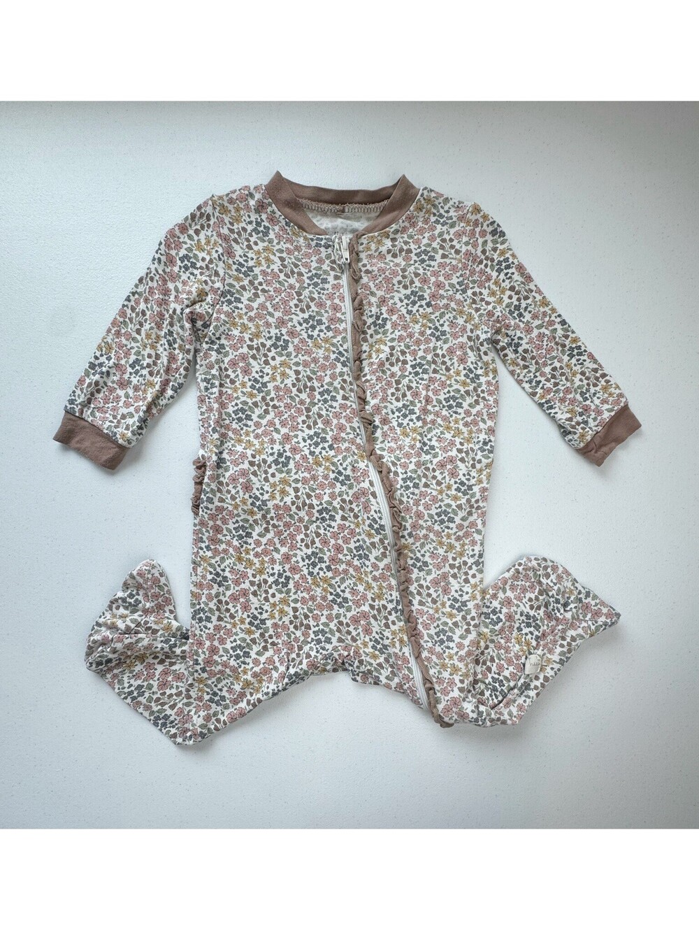 Milkberry Floral Footed Ruffle One Piece 6-9 Months